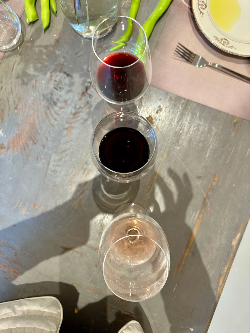 3 glasses of wine